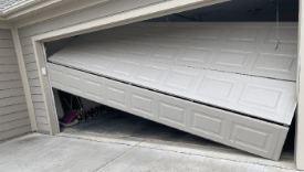 garage door off track