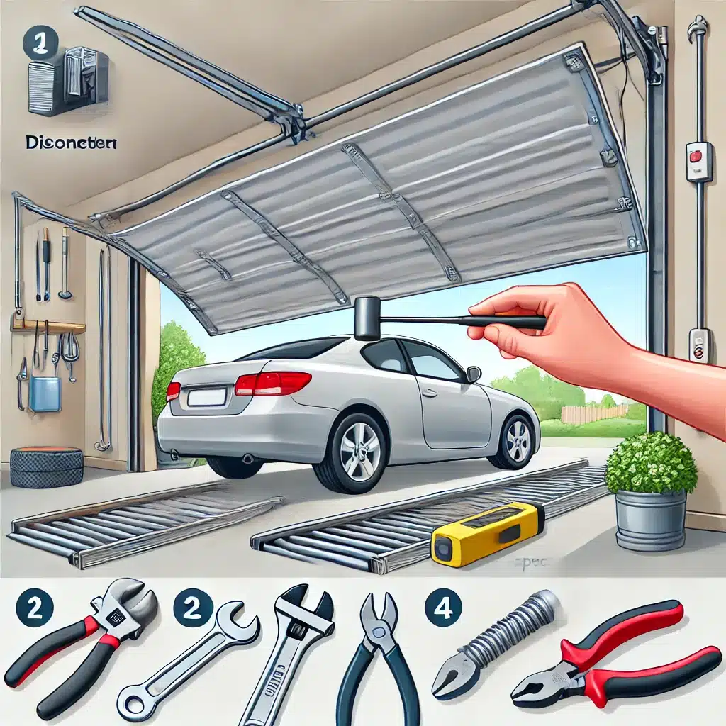 how to put garage door back on track how to put garage door back on track