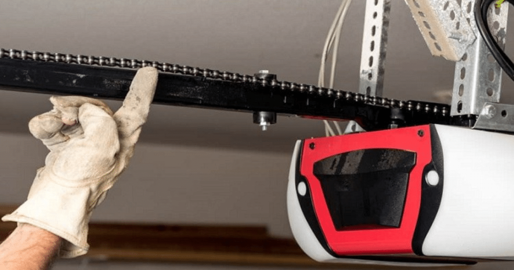 how to tighten chain on garage door