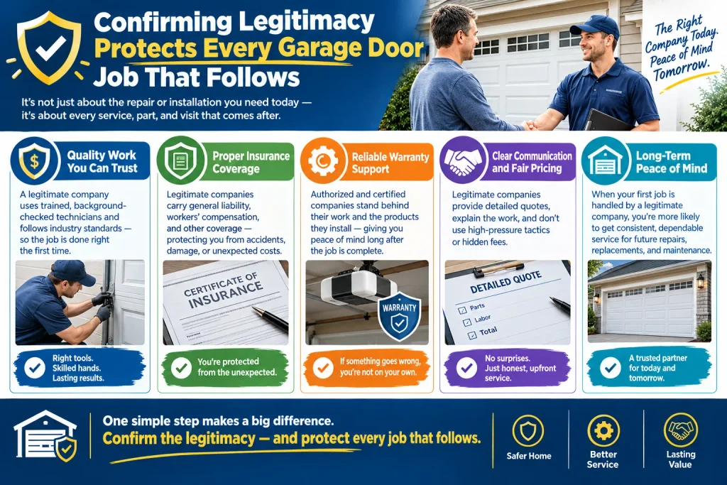 Confirming Legitimacy Protects Every Garage Door Job That Follows