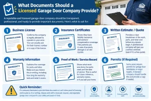 What Documents Should a Licensed Garage Door Company Provide